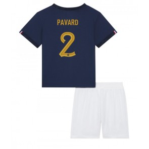 Francie Benjamin Pavard #2 Dětské Domácí dres komplet MS 2022 Krátký Rukáv (+ trenýrky)
